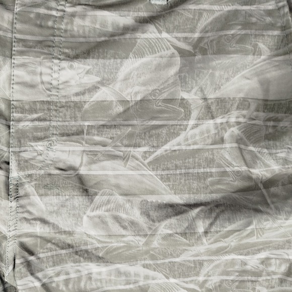 HUK Gray Fish Performance Board Shorts Mens 38 Fishing Sporty Outdoor Swim - Picture 3 of 8